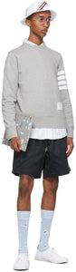Thom Browne Grey Cotton Loopback 4-Bar Sweatshirt