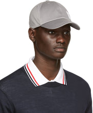 Thom Browne Grey Cotton Twill Baseball Cap