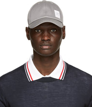 Thom Browne Grey Cotton Twill Baseball Cap - Casquette de baseball en sergé de coton gris Thom Browne - Thom Browne 회색 면화 능 직물 야구 모자