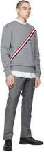 Thom Browne Grey Diagonal Stripe Sweatshirt
