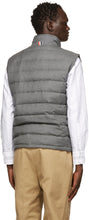 Thom Browne Grey Down Super 120s Funnel Neck Vest