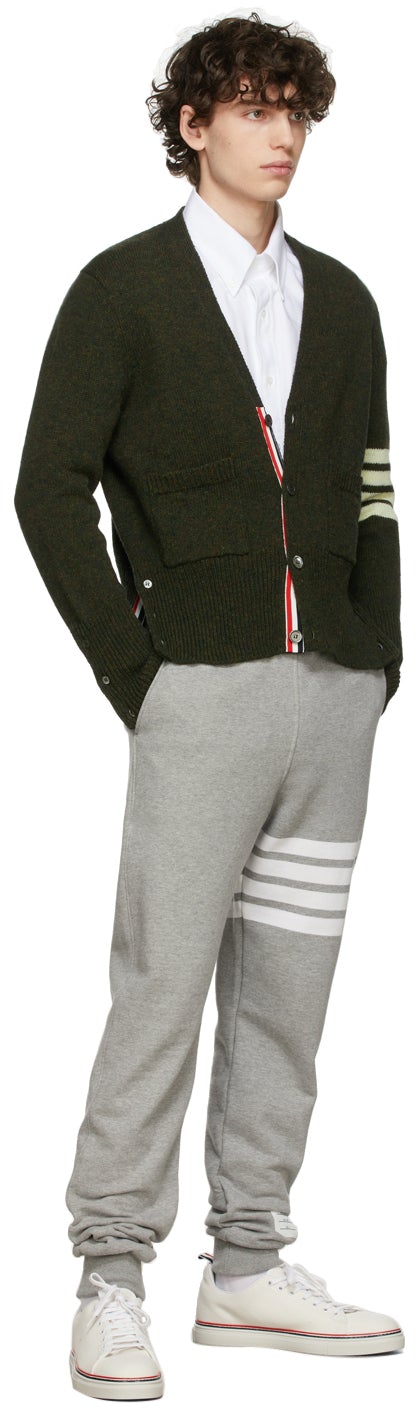 Thom Browne Grey Engineered 4-Bar Lounge Pants