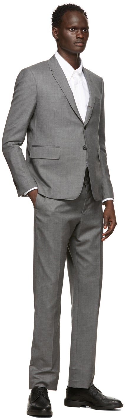 Thom Browne Grey High Armhole Sport Coat Blazer