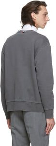 Thom Browne Grey Loopback Classic Sweatshirt
