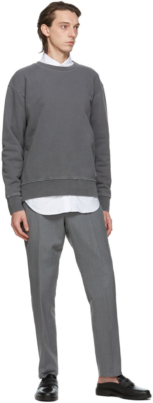 Thom Browne Grey Loopback Classic Sweatshirt