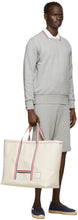 Thom Browne Grey Loopback RWB Stripe Sweatshirt