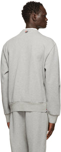 Thom Browne Grey Loopback Tipped Side Stripe Sweatshirt