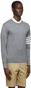 Thom Browne Grey Merino 4-Bar Sweater