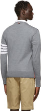 Thom Browne Grey Merino 4-Bar Sweater