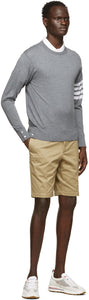 Thom Browne Grey Merino 4-Bar Sweater