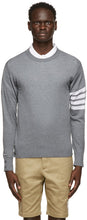 Thom Browne Grey Merino 4-Bar Sweater - Thom Browne Grey Sweater Merino 4-Bar - Thom Browne Gray Merino 4-Bar 스웨터
