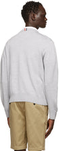 Thom Browne Grey Merino RWB Tab Relaxed-Fit Sweater