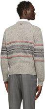 Thom Browne Grey Mohair Cricket Stripe Sweater