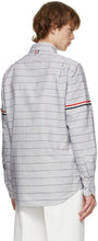 Thom Browne Grey Oxford Check Grosgrain Armband Shirt