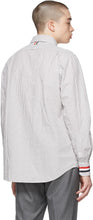 Thom Browne Grey Seersucker Stripe Classic Shirt