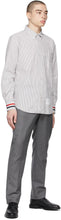Thom Browne Grey Seersucker Stripe Classic Shirt