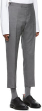 Thom Browne Grey Super 120s Wool Side Tab Trousers