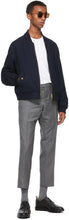 Thom Browne Grey Super 120s Wool Side Tab Trousers