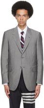 Thom Browne Grey Wide Lapel Sport Coat Blazer - Thom Browne Gris Vapel Sport Coat Blazer - Thom Browne Grey Wide Lapel 스포츠 코트 블레이저
