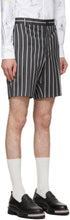 Thom Browne Grey Wool Striped Shorts