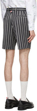 Thom Browne Grey Wool Striped Shorts