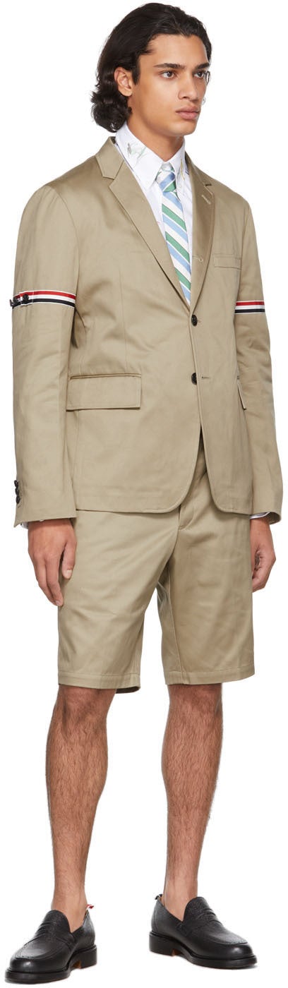 Thom Browne Khaki Unconstructed Classic Armband Blazer