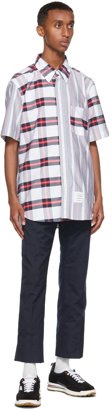 Thom Browne Multicolor Striped Straight Fit Short Sleeve Shirt