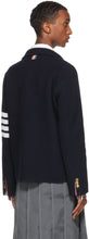 Thom Browne Navy 4-Bar Sack Sport Coat Blazer