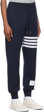 Thom Browne Navy Cashmere Engineered 4-Bar Lounge Pants