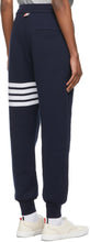 Thom Browne Navy Cashmere Engineered 4-Bar Lounge Pants