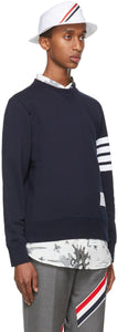 Thom Browne Navy Cotton Loopback 4-Bar Sweatshirt