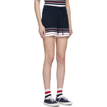 Thom Browne Navy Double Cricket Pin Tuck Shorts
