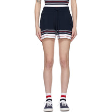 Thom Browne Navy Double Cricket Pin Tuck Shorts - Thom Browne Navy Double Cricket Pin Tuck Short - Thom Browne Navy Double Cricket Pin Tuck 반바지