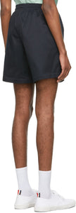 Thom Browne Navy Drawcord Rugby Shorts