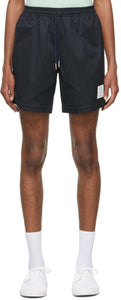Thom Browne Navy Drawcord Rugby Shorts - Thom Browne Navy Drawcord Rugby Shorts - Thom Browne Navy Drawcord 럭비 반바지