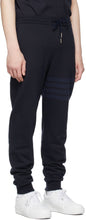 Thom Browne Navy Loopback 4-Bar Lounge Pants