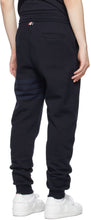 Thom Browne Navy Loopback 4-Bar Lounge Pants