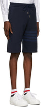 Thom Browne Navy Loopback 4-Bar Shorts