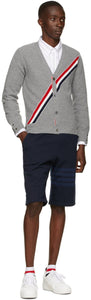 Thom Browne Navy Loopback 4-Bar Shorts