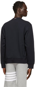 Thom Browne Navy Loopback 4-Bar Sweatshirt