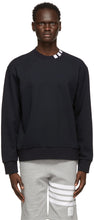 Thom Browne Navy Loopback 4-Bar Sweatshirt - Thom Browne Brothaback Sweat-shirt 4-Bar - Thom Browne Navy Loopback 4 바 - 바 스웨터