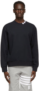Thom Browne Navy Loopback 4-Bar Sweatshirt - Thom Browne Brothaback Sweat-shirt 4-Bar - Thom Browne Navy Loopback 4 바 - 바 스웨터