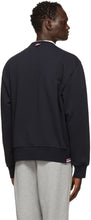 Thom Browne Navy Loopback Tipped Side Stripe Sweatshirt
