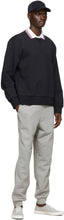 Thom Browne Navy Loopback Tipped Side Stripe Sweatshirt