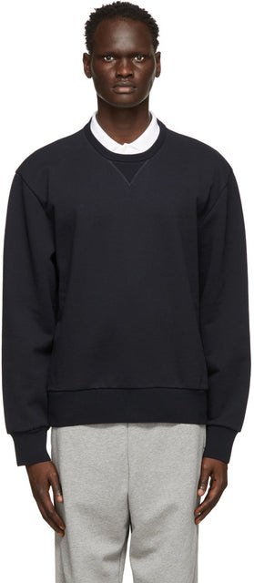 Thom Browne Navy Loopback Tipped Side Stripe Sweatshirt - Thom browne Browne Boucle Sweat-shirt Sweat-shirt - Thom Browne Navy Loopback은 측면 스트라이프 스웨터를 팁립니다