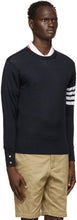 Thom Browne Navy Merino 4-Bar Sweater