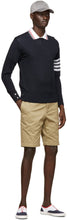 Thom Browne Navy Merino 4-Bar Sweater