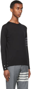 Thom Browne Navy Merino Wool 4-Bar Sweater