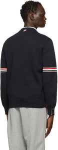 Thom Browne Navy Milano RWB Stripe Sweater