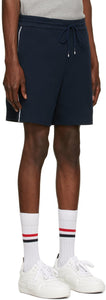 Thom Browne Navy Milano Seamed-In 4-Bar Shorts